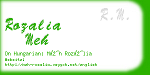 rozalia meh business card